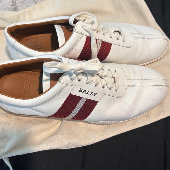 Bally Frenz Men's White Leather Sneakers MSRP $535 Pre-Owned